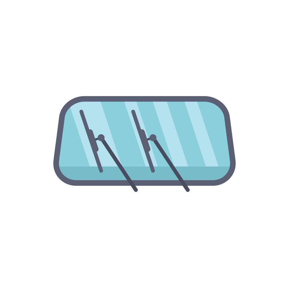 Car windshield wipers keeping a clean windscreen for safety driving vector