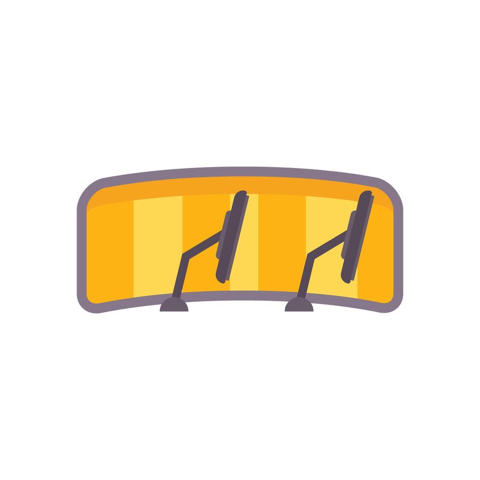 Windshield wiper cleaning curved windscreen illustration vector