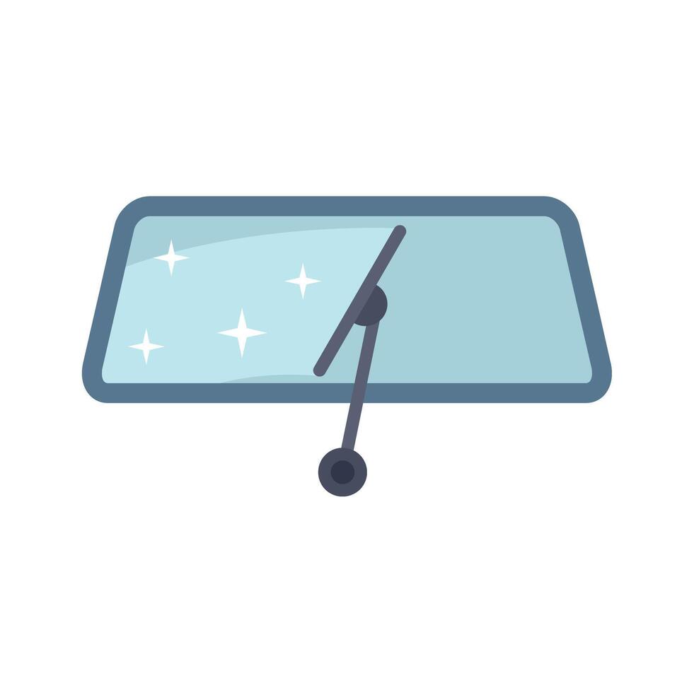 Windshield wiper cleaning sparkling windscreen illustration vector