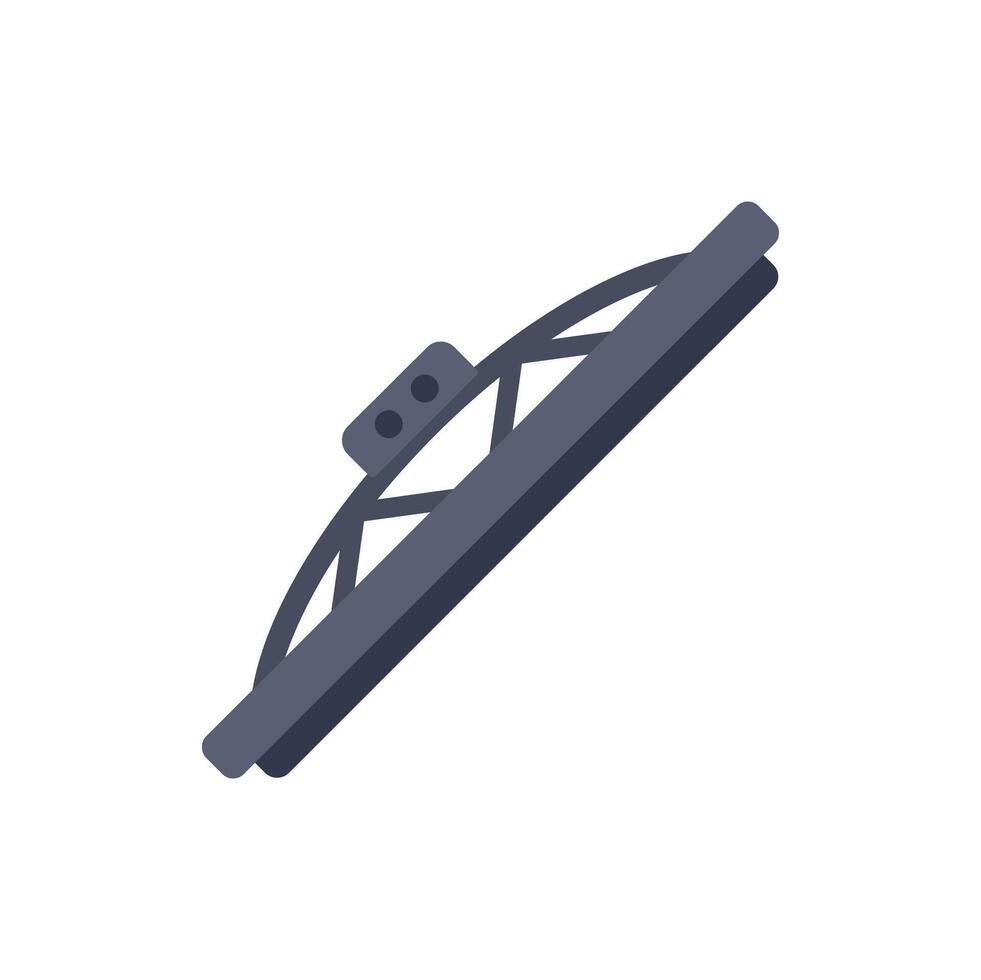 Car windshield wiper blade ensuring clear vision while driving vector
