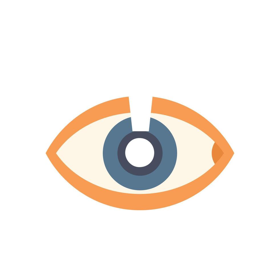 Human eye observing looking watching vision optical concept icon vector
