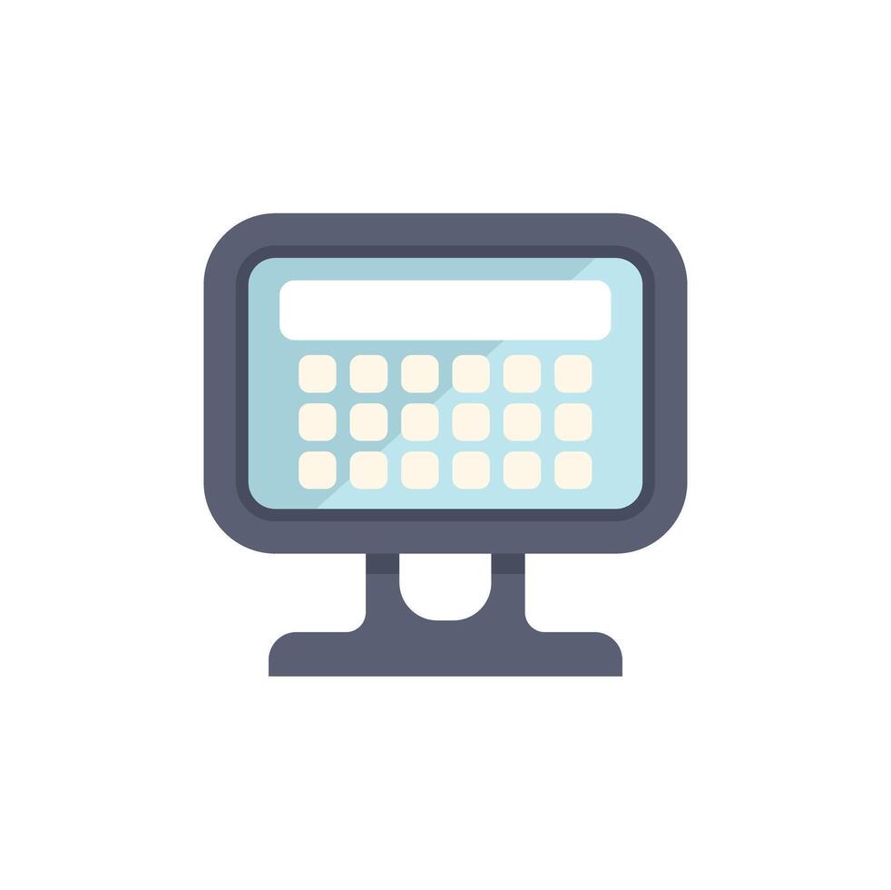 Calculator showing empty screen displaying calculation resulting from accounting vector