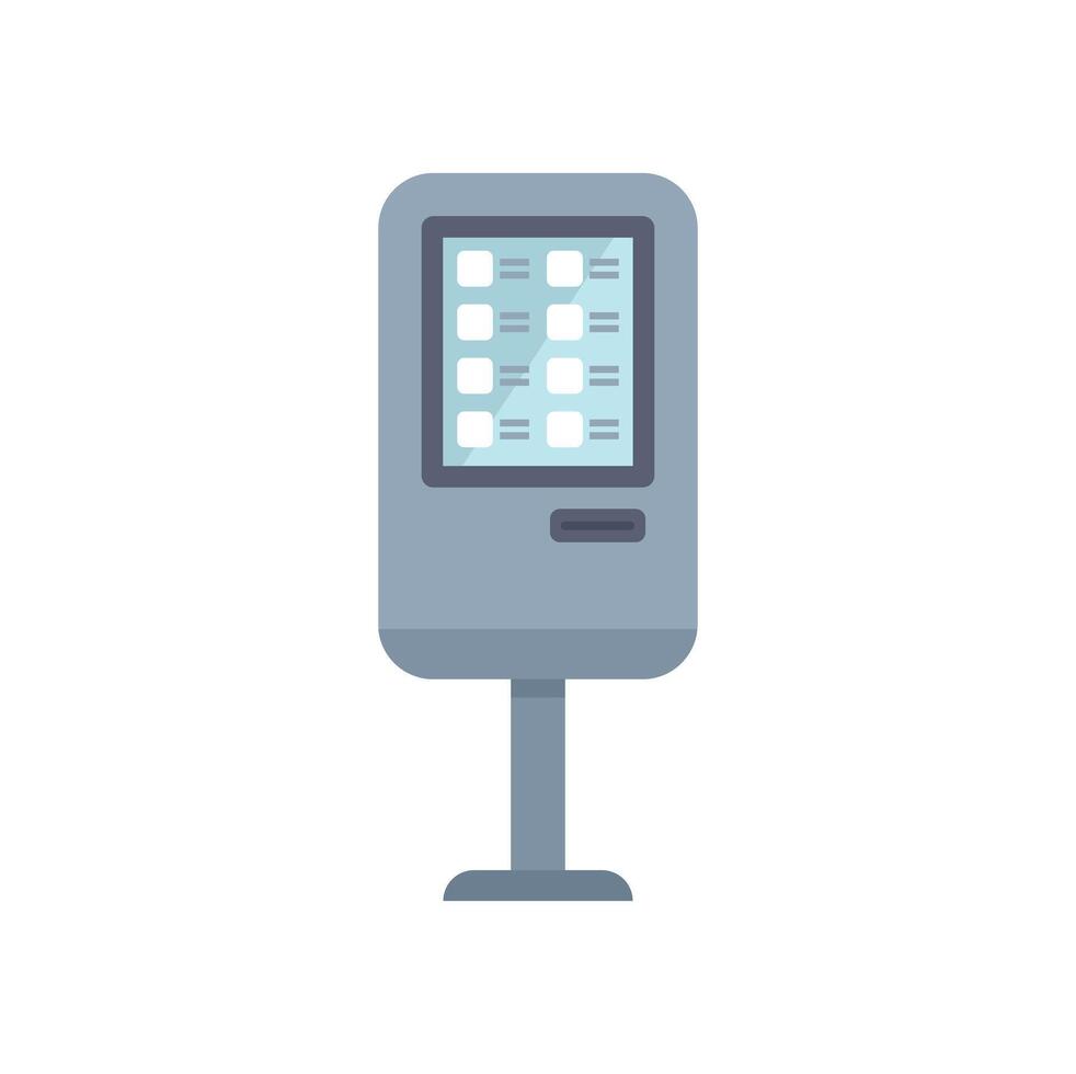 Modern self service payment terminal standing on the floor vector