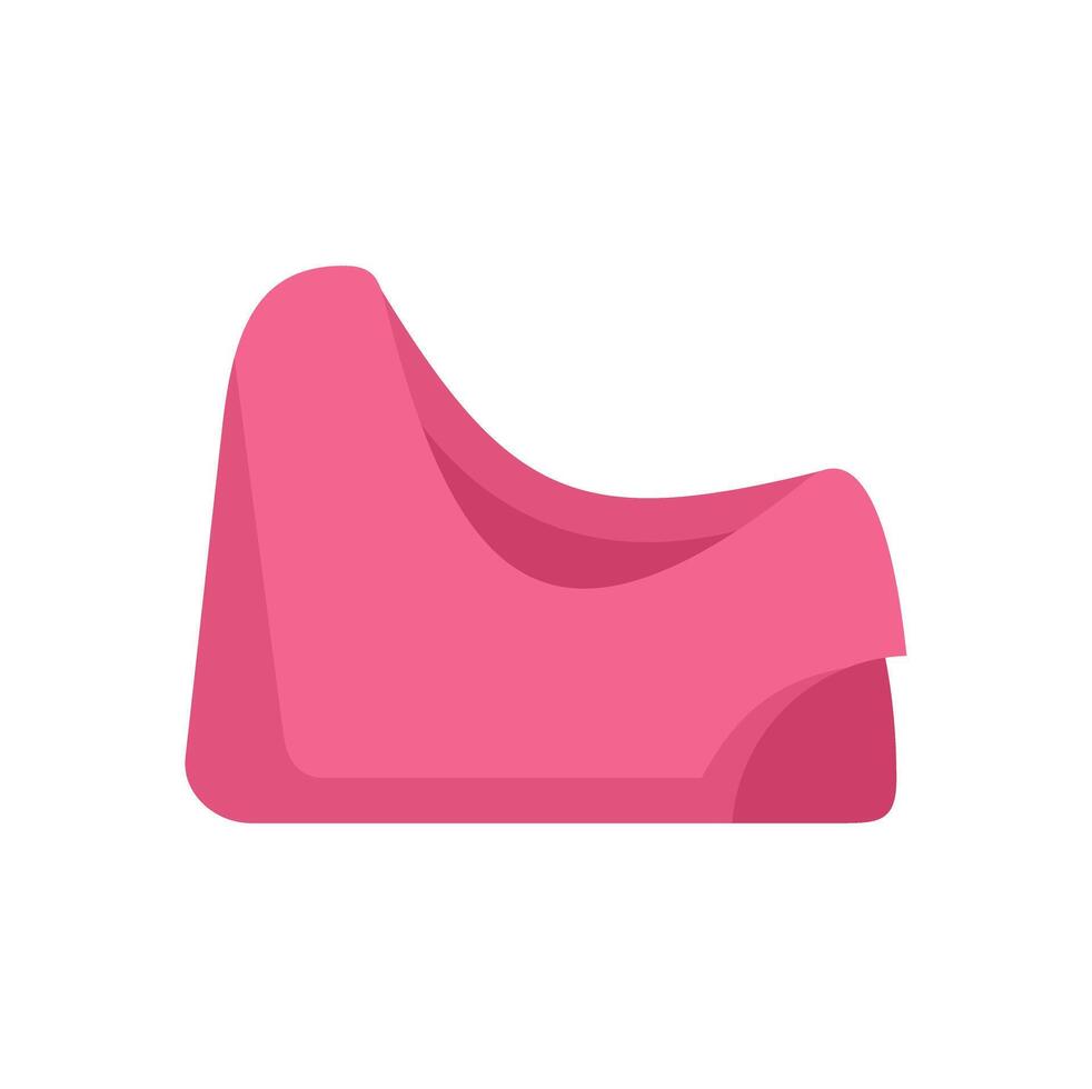 Pink potty training chair for toddlers on white background vector