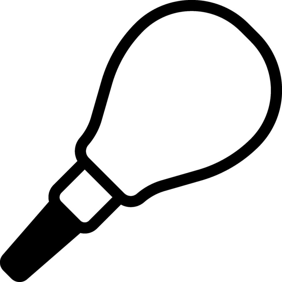 A black and white illustration of a tennis racket vector