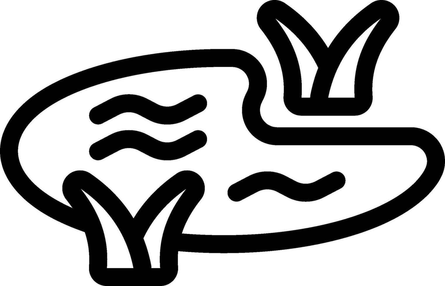 A black and white line drawing of a fish vector