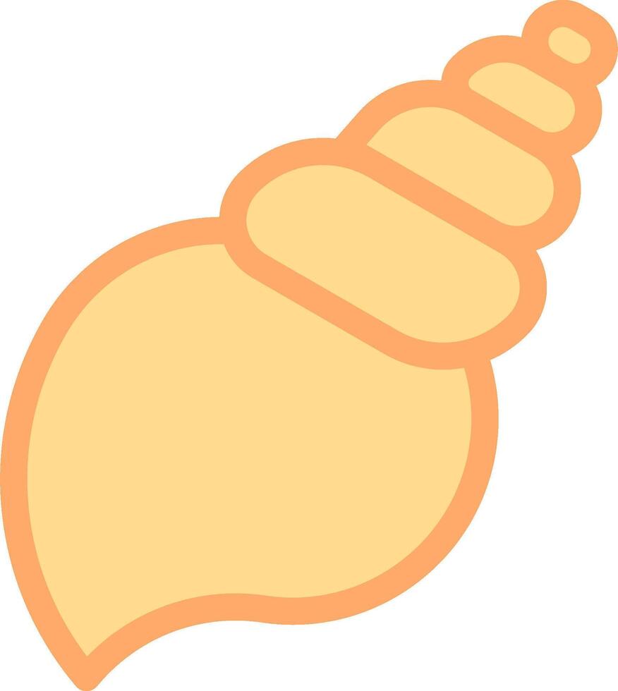 A cartoon shell icon on a white background vector