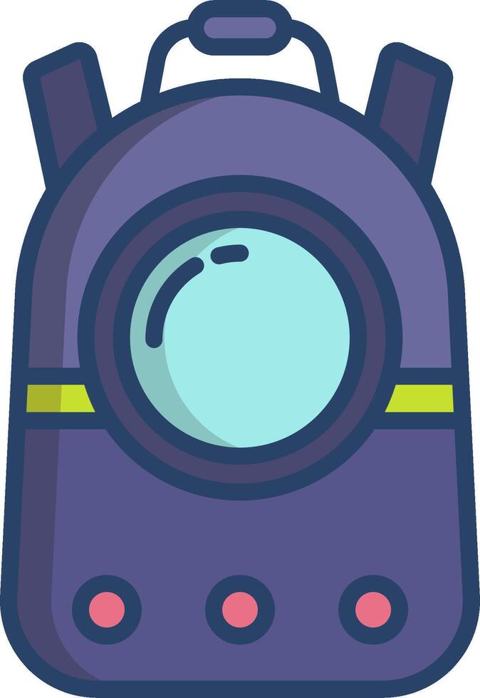 Space backpack icon illustration design vector