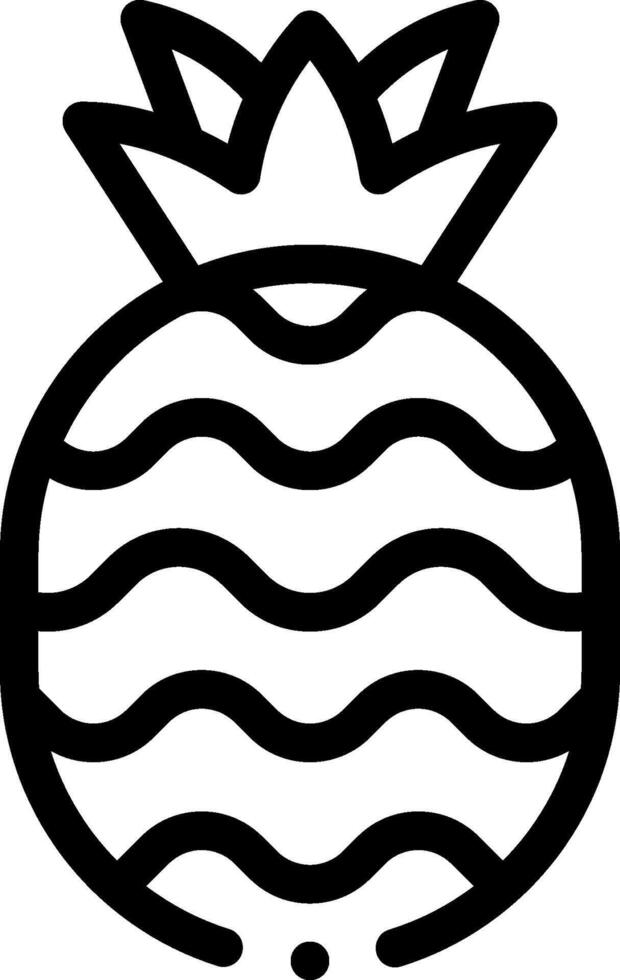 A black and white pineapple icon vector