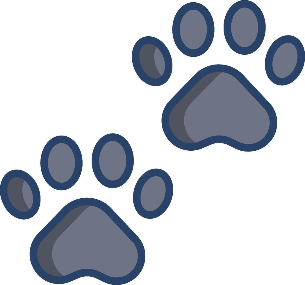 Two paw prints on a white background vector