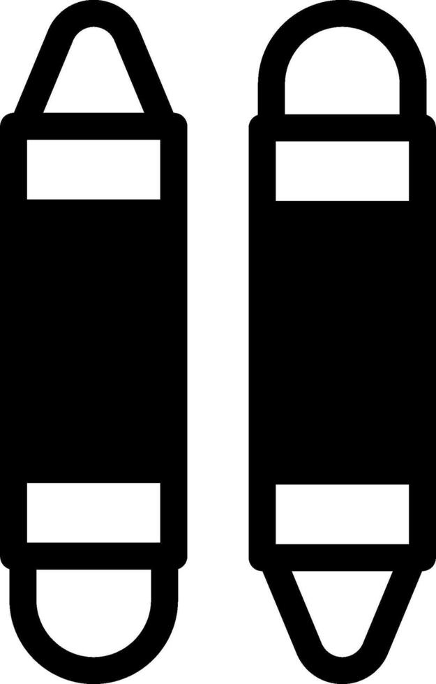 Two black and white straps with a white background vector