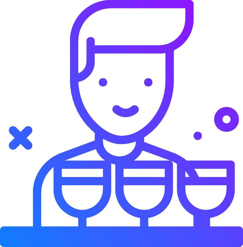 A man holding a glass of wine and a glass of water vector