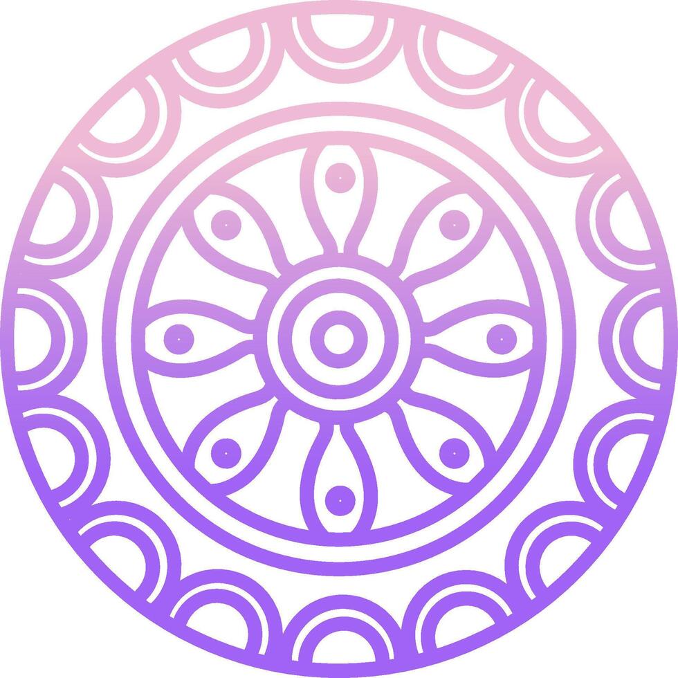 A purple and pink circular design with a circular pattern vector