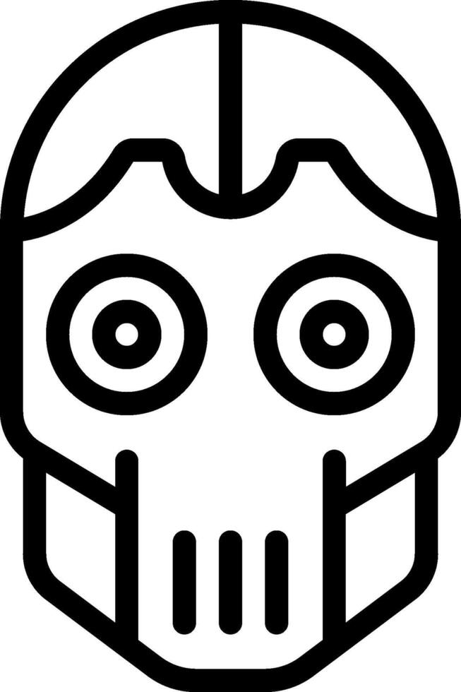 A black and white drawing of a skull vector
