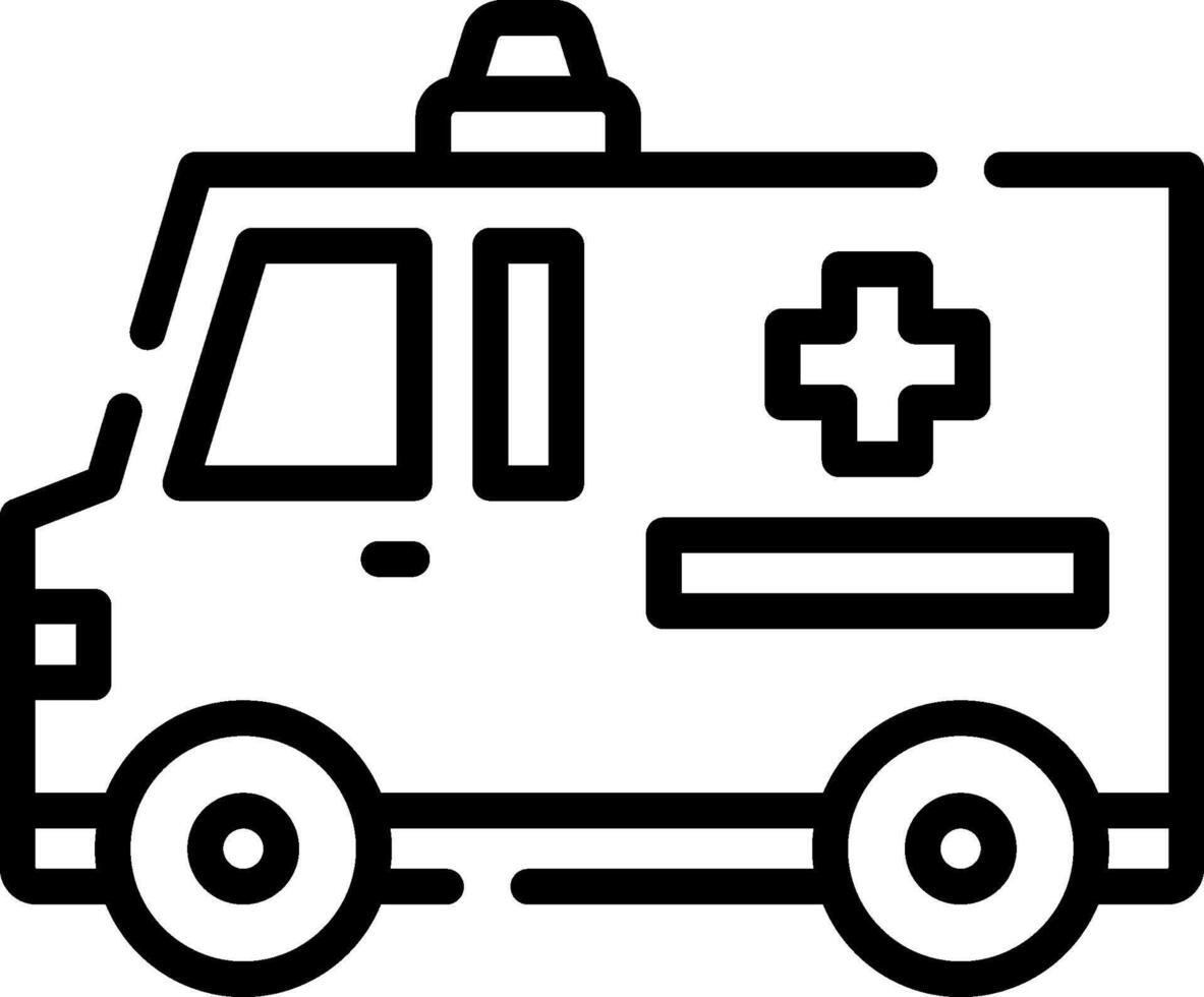 An ambulance icon on a white background vector