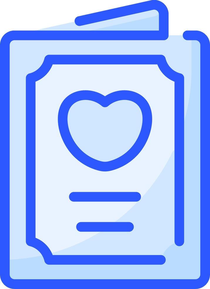 A blue folder with a heart on it vector