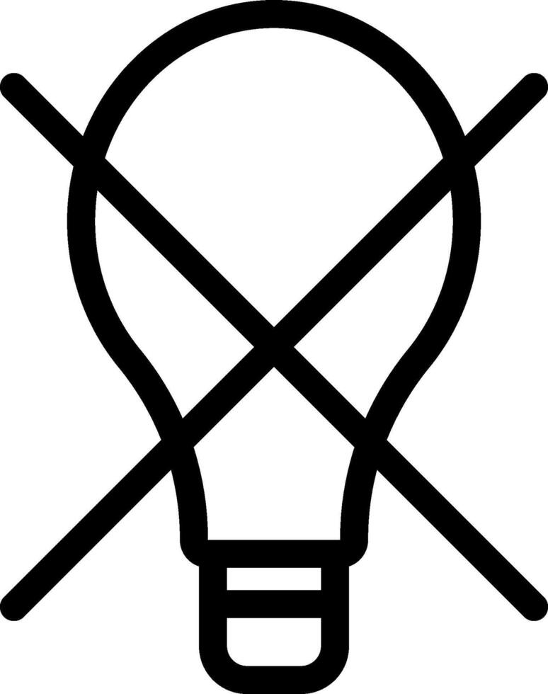No light bulb icon vector