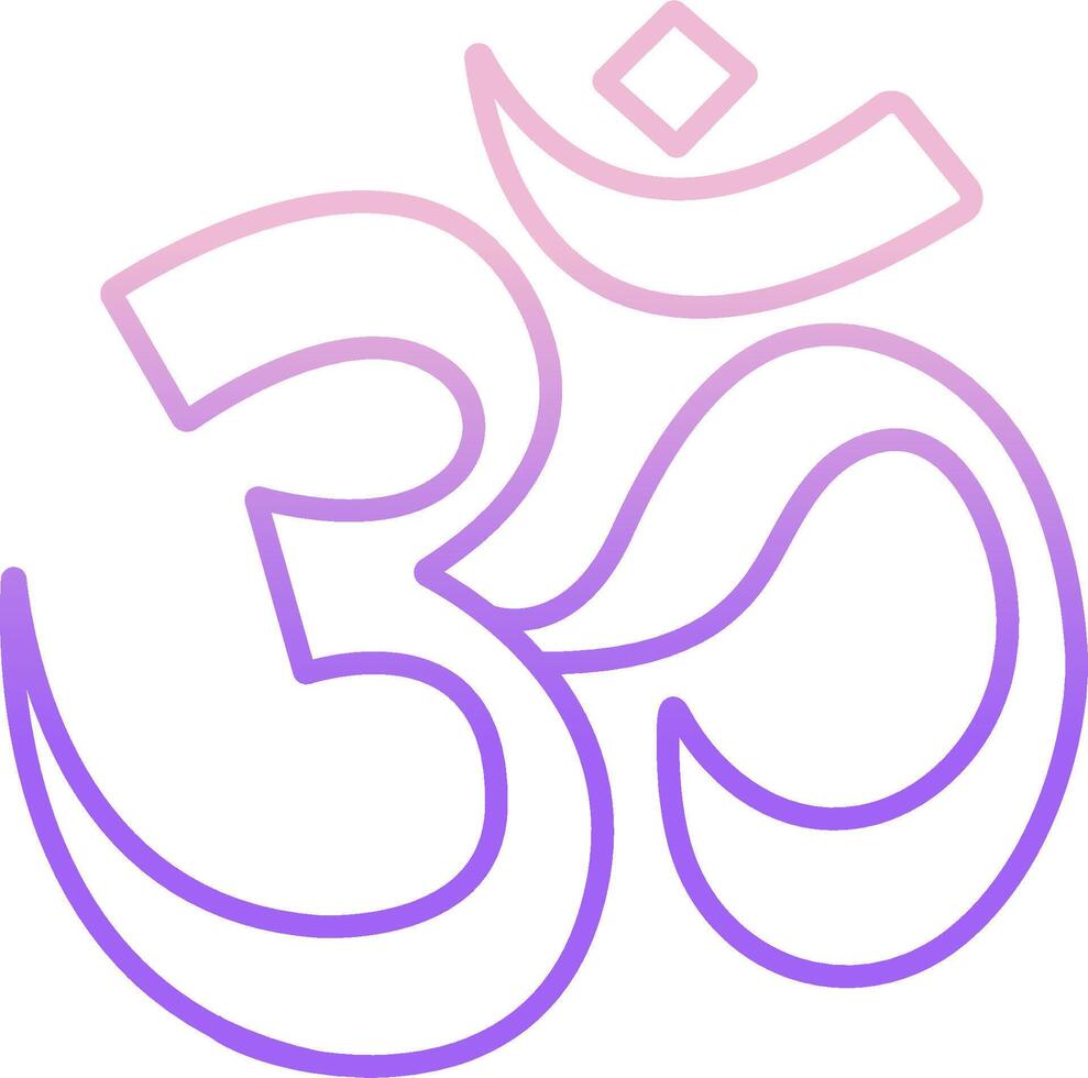 Om symbol in purple and blue vector