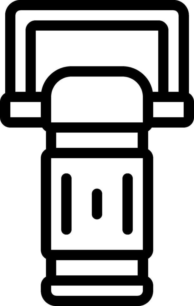 A black and white icon of a light switch vector