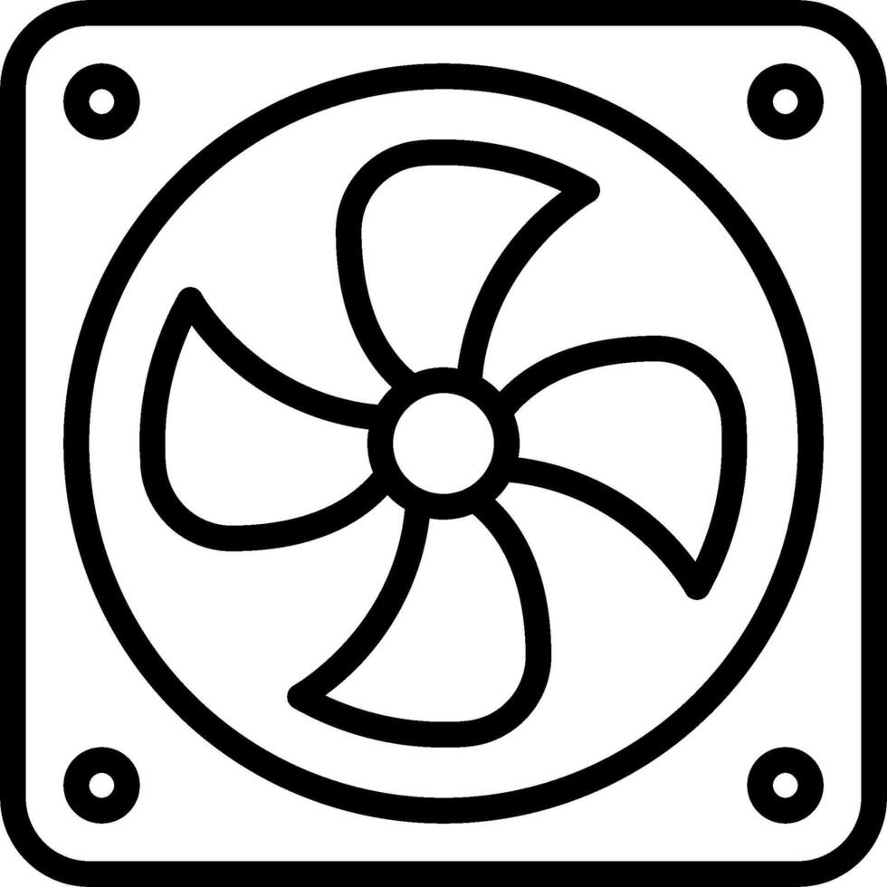 A black and white image of a fan vector