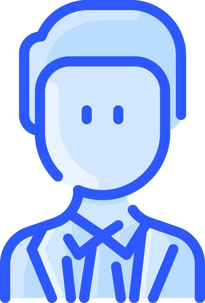 A blue man with a hat and tie vector