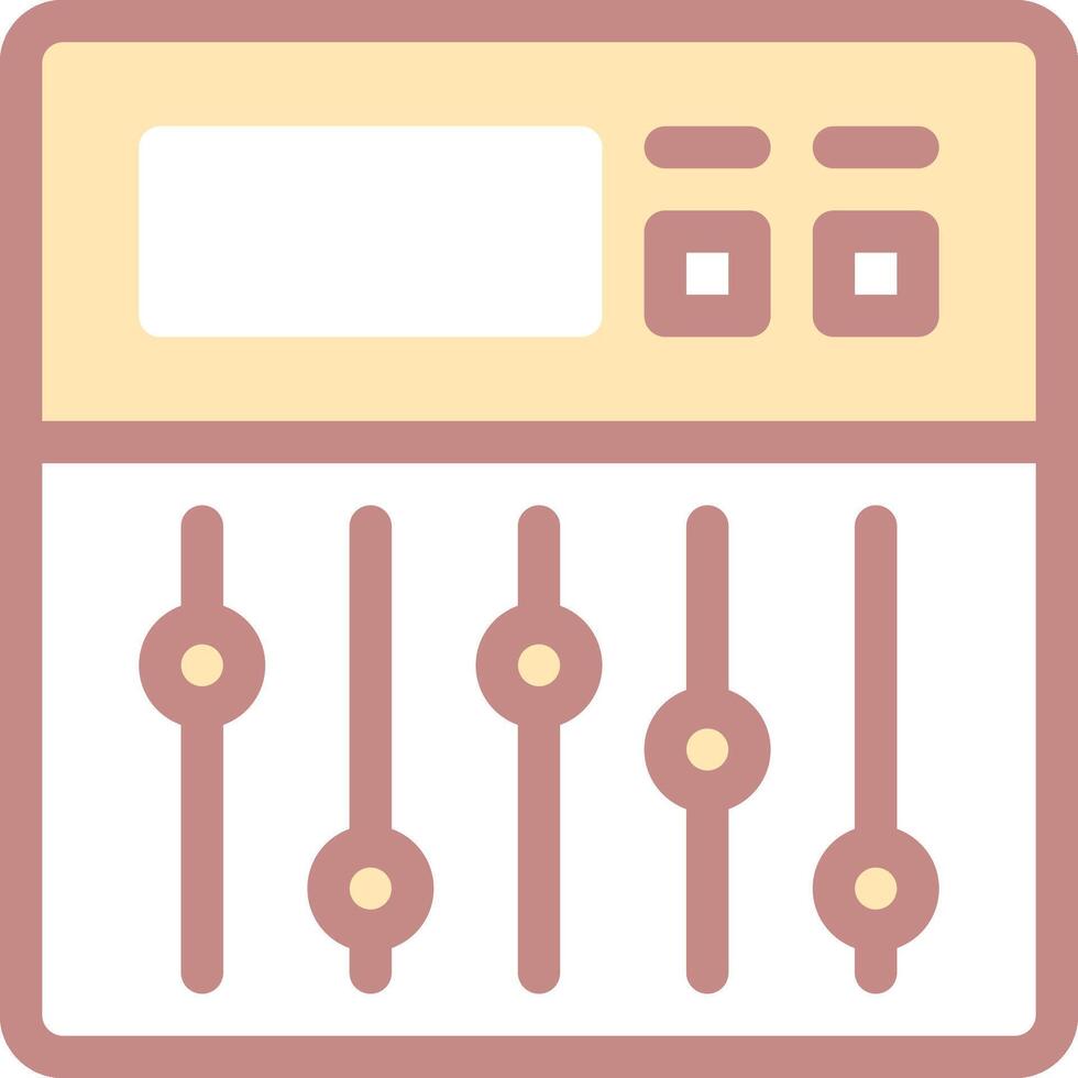 A mixer icon with a few knobs vector