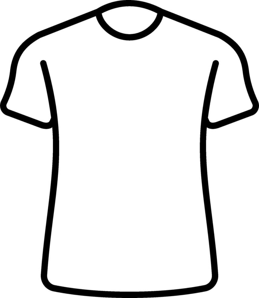 A t - shirt outline on a white background vector