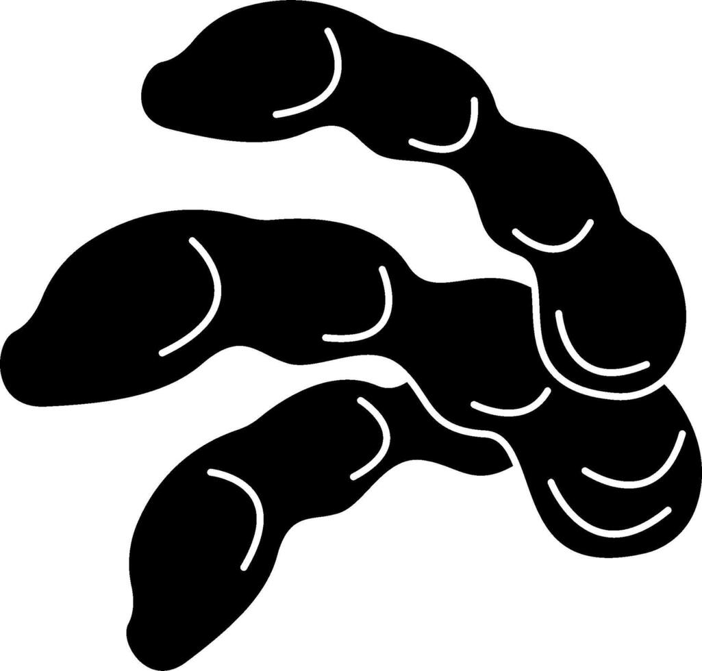 A black and white illustration of a worm vector