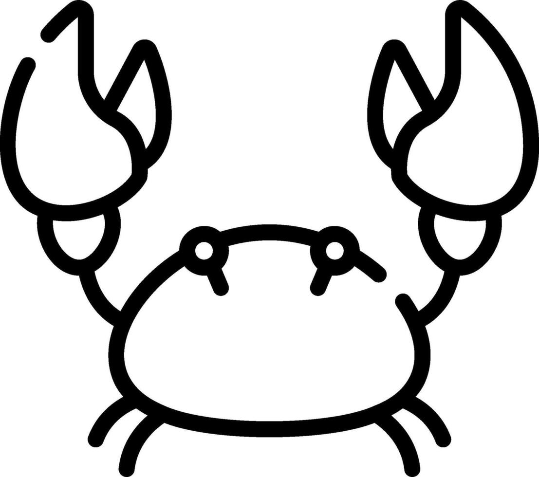 A crab icon on a white background vector
