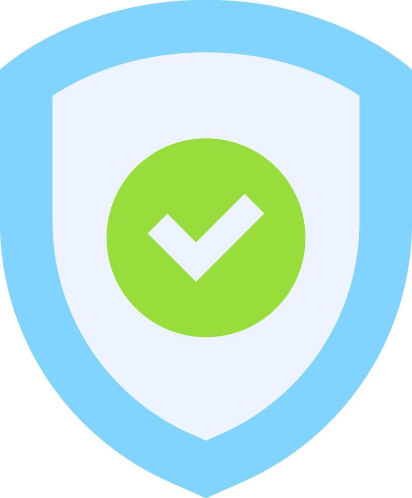 A shield with a tick on it vector