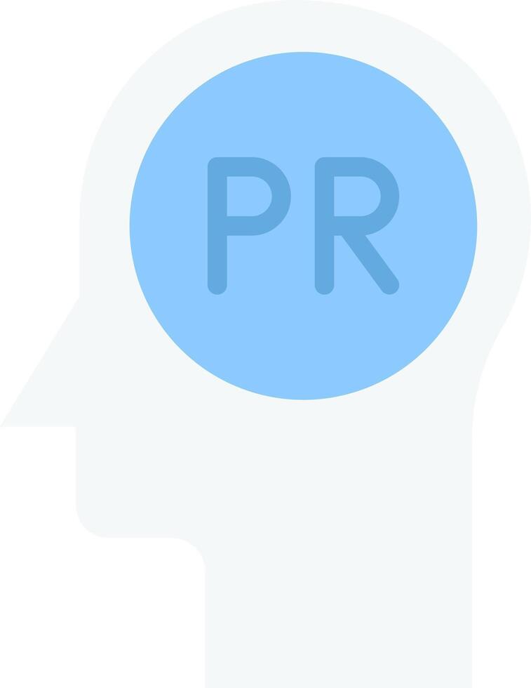 Pr logo in head vector