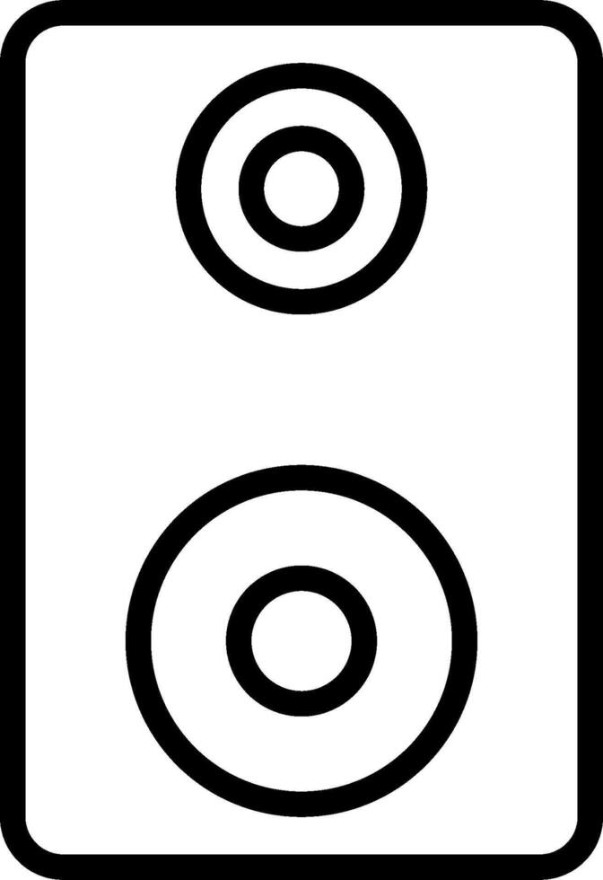 A black and white image of a speaker vector