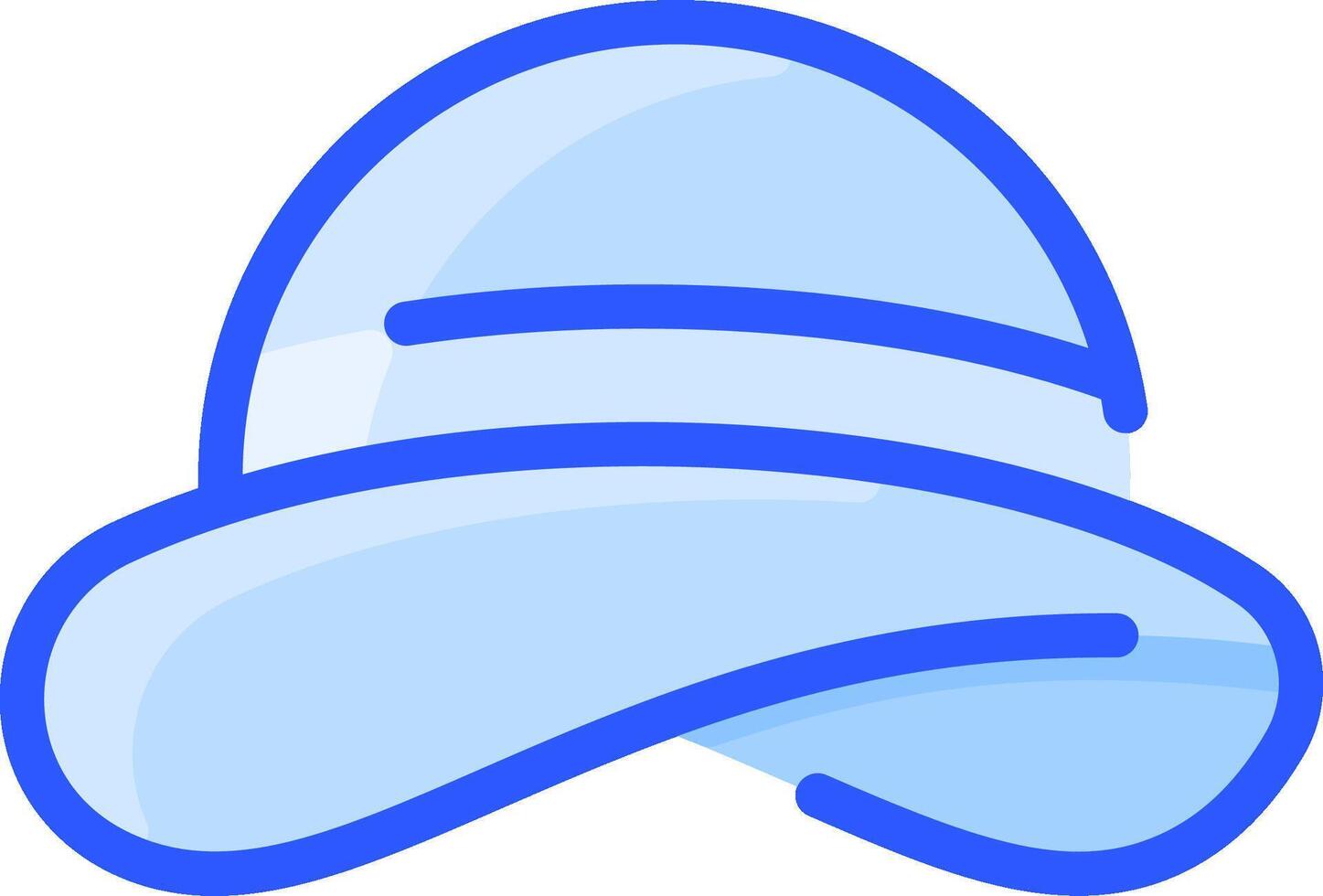 A blue hat with a blue line around it vector