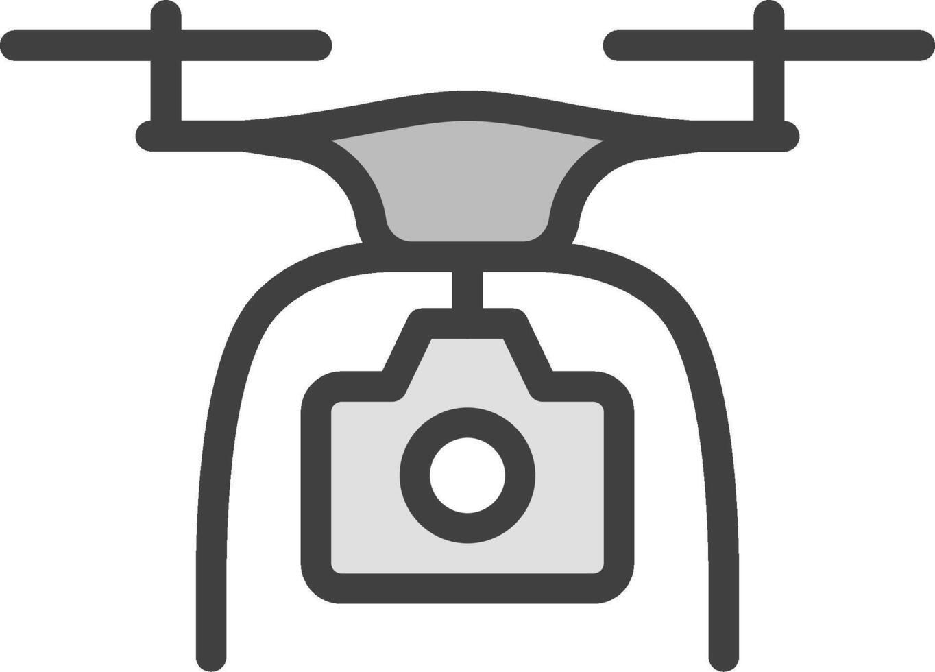 A black and white illustration of a drone vector