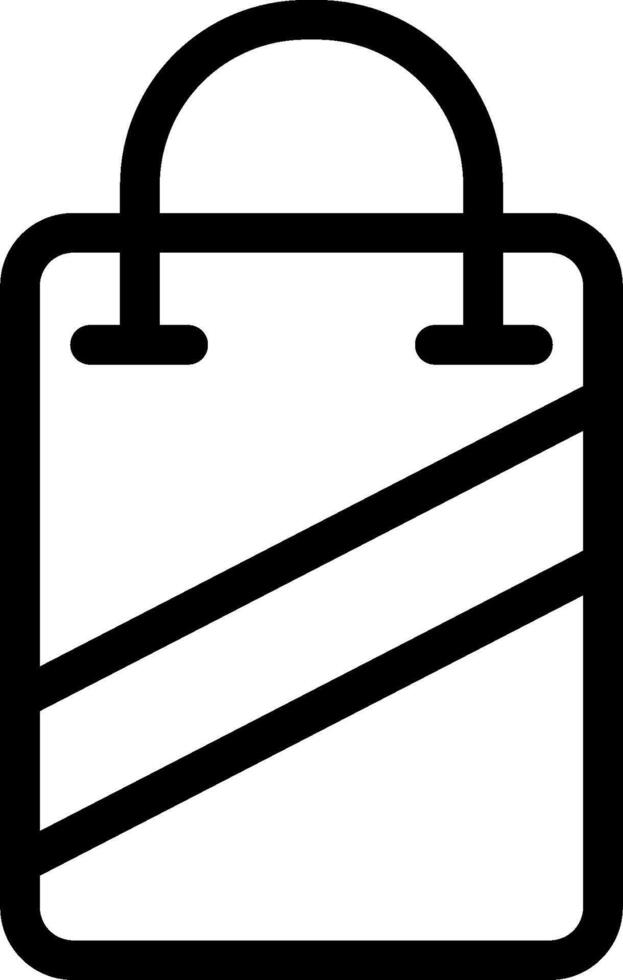 A black and white image of a bag vector