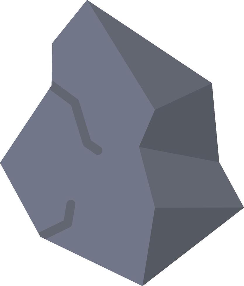 A gray rock with a white background vector