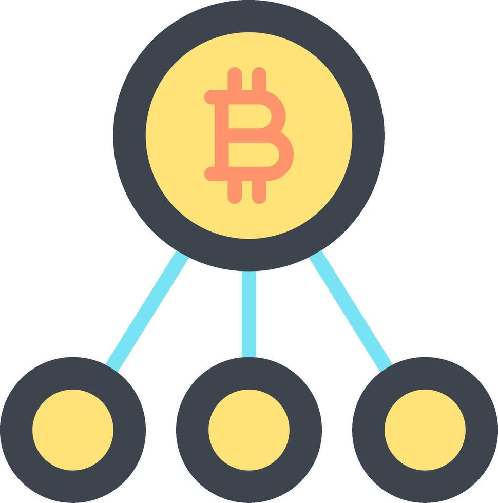 Bitcoin network icon vector