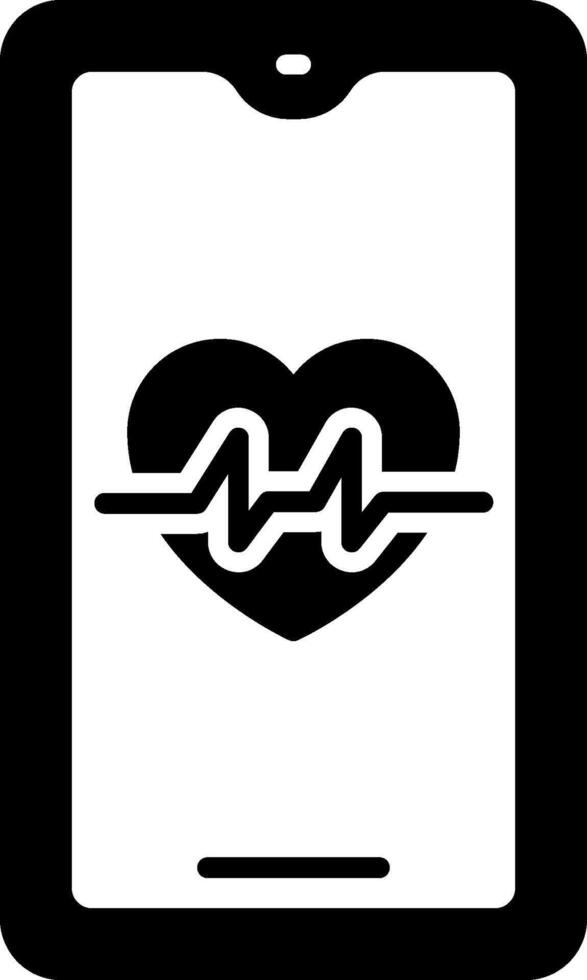 A tablet with a heart beat icon on it vector