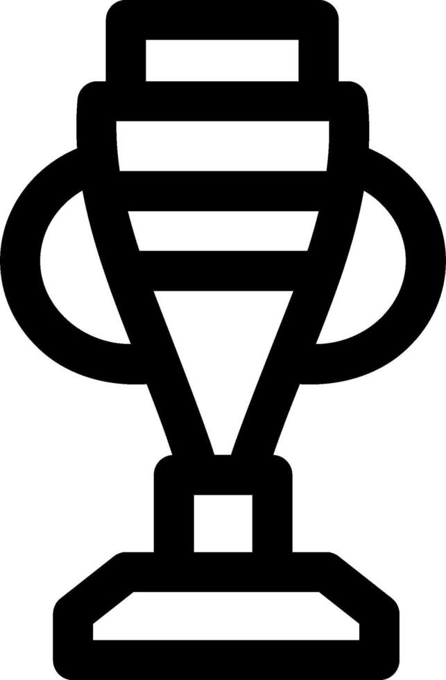 A black and white trophy icon on a white background vector