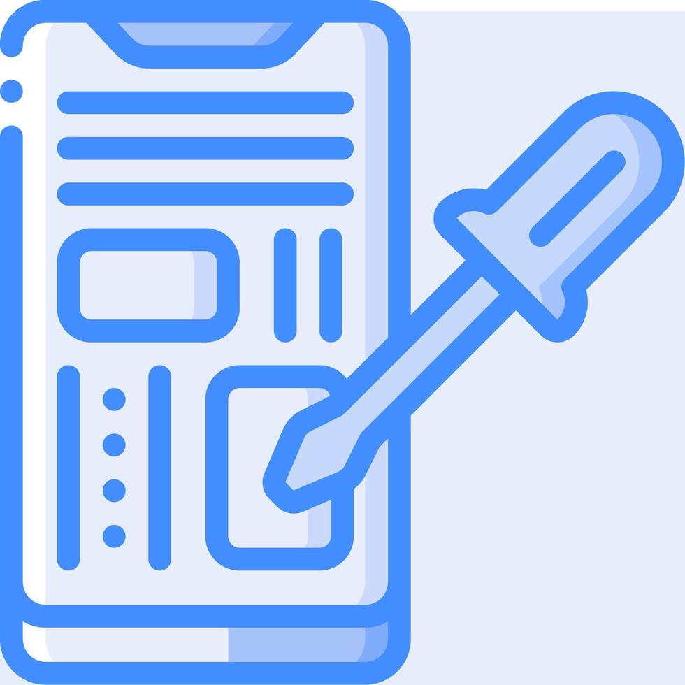 A phone with a pen and a paper vector