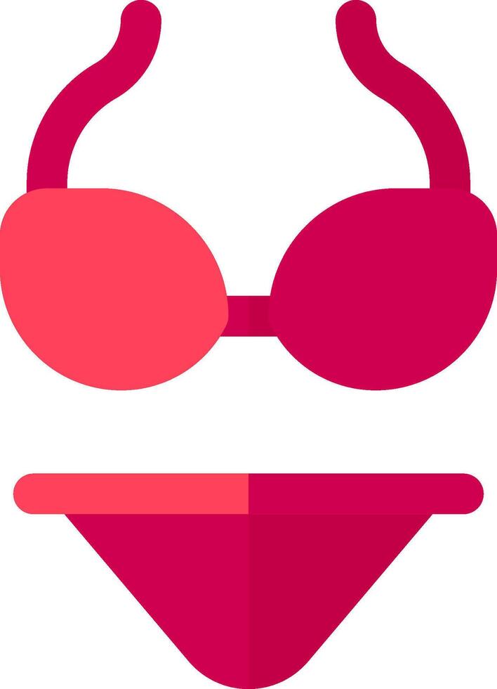 A bikini and sunglasses icon vector
