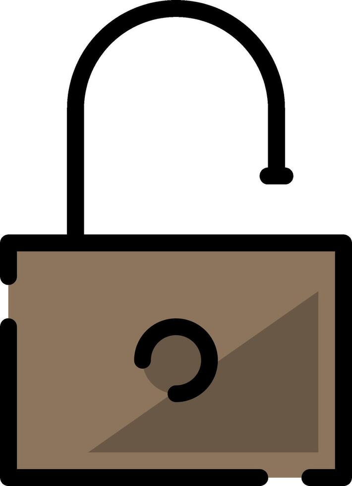 A brown padlock icon on a white background vector