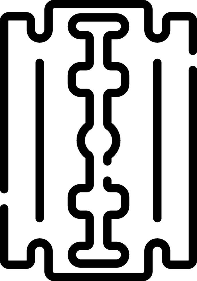 A black and white icon of a piece of furniture vector