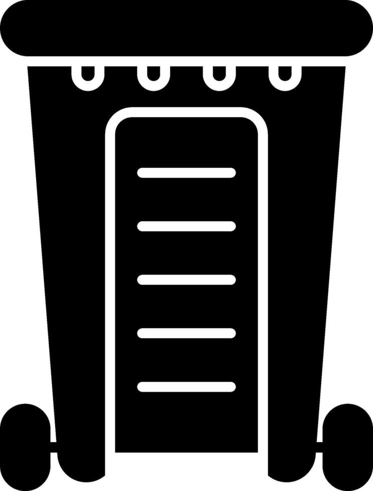 A black trash can icon on a white background vector