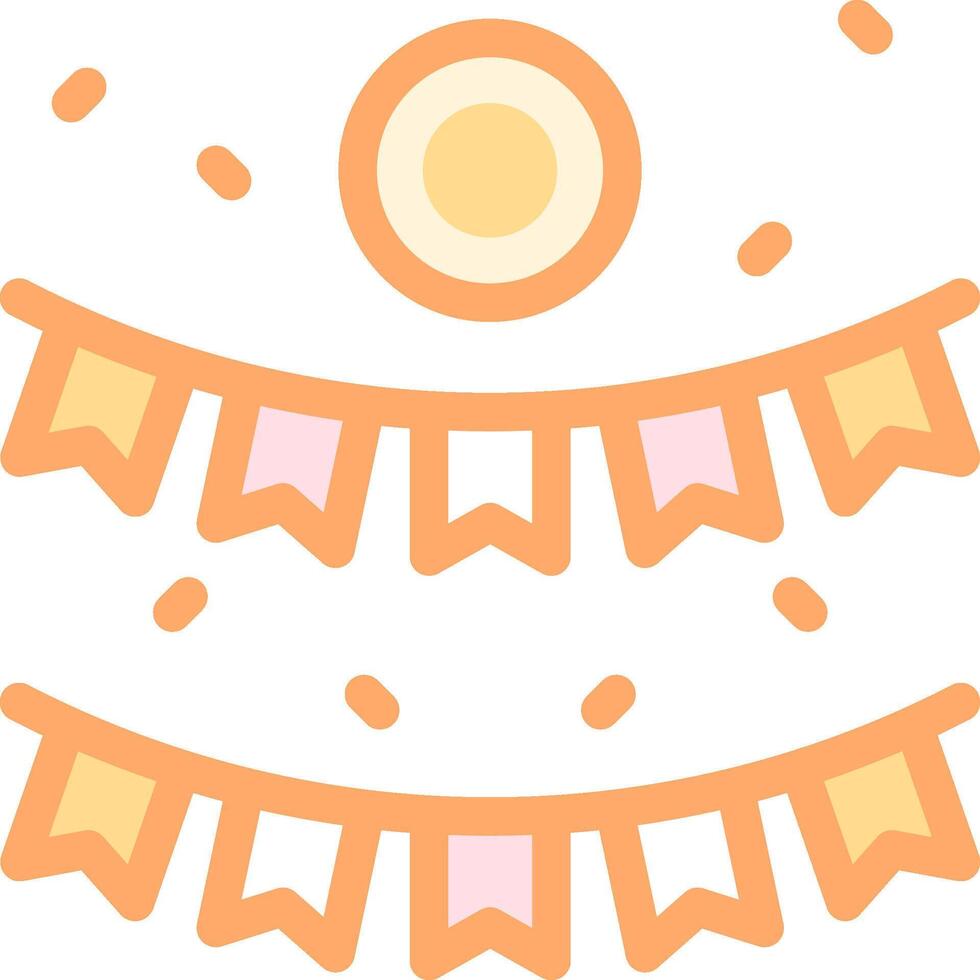 An orange banner with a cake and confetti vector