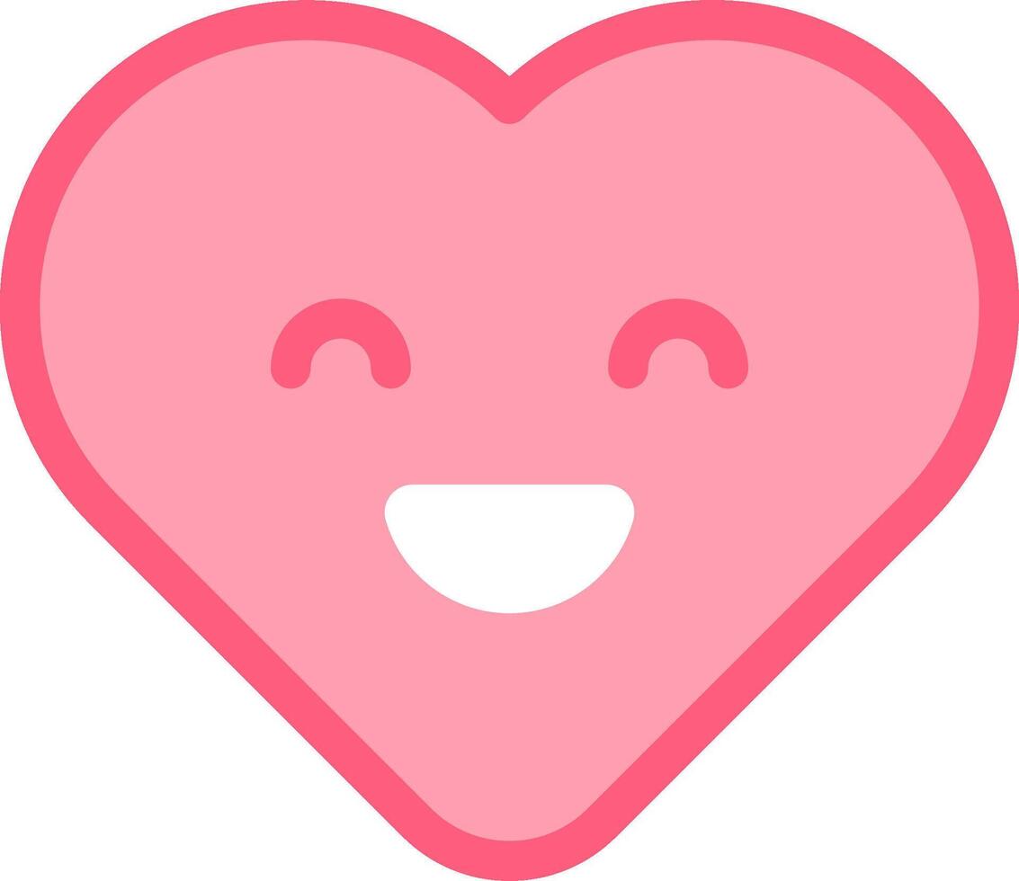 A pink heart with a smiley face vector