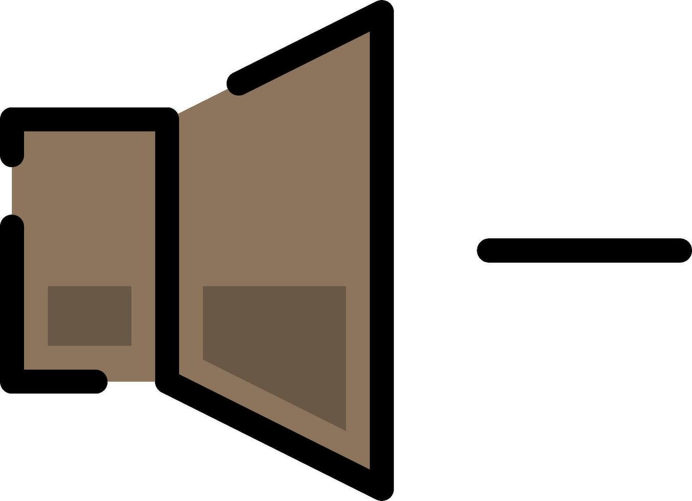 A brown box with a speaker icon vector