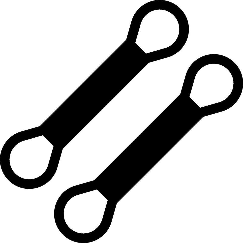Two black and white handles on a white background vector
