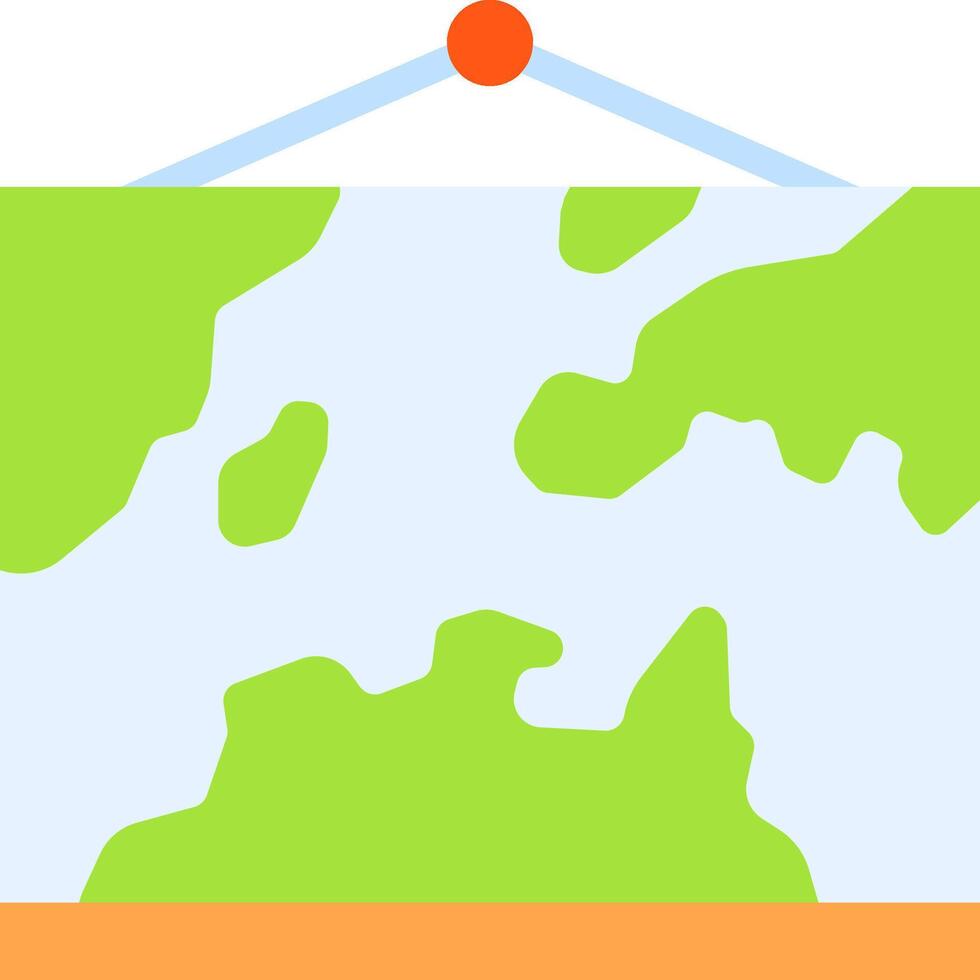 A map of the world with a blue dot vector
