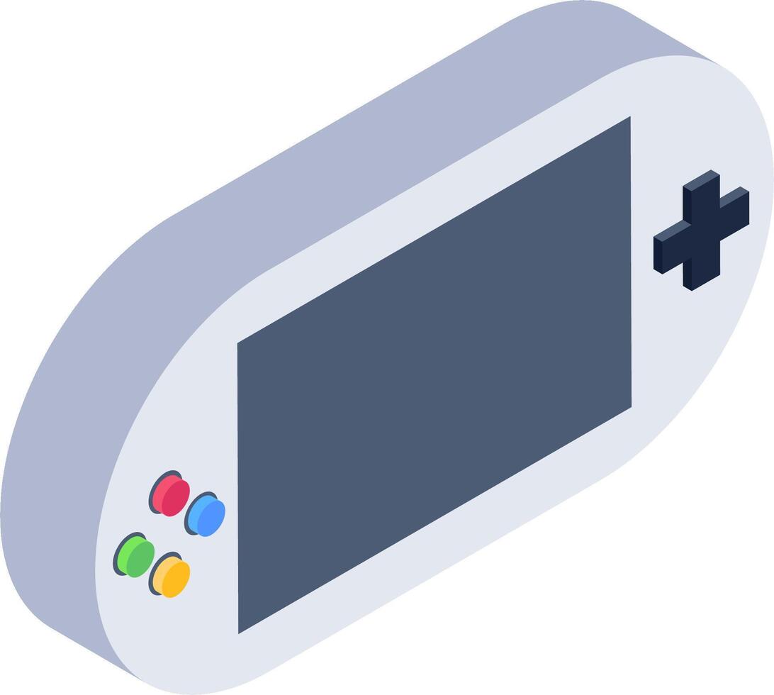 An illustration of a game console vector